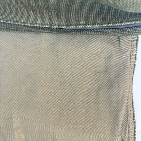 LL BEAN Vintage Unisex Canvas Messenger Flap Field Bag Leather Trim Crossbody - Picture 6 of 16